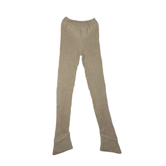 Ruve - Loom Ribbed Pants in Beige - Picture 1 of 5